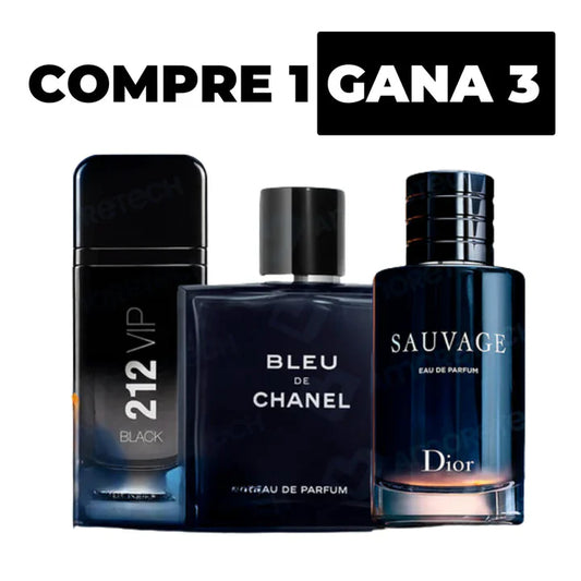 PIDE 1 Y LLÉVATE 3 - SAUVAGE DIOR | BLEU DE CHANEL| 212 VIP BLACK + REGALLO EXCLUSIVO [PAGO CONTRA-ENTREGA)🚨]
